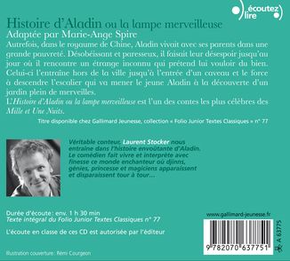 Histoire d'Aladin ou La lampe merveilleuse -  Anonymes