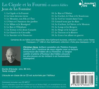 La Cigale et la Fourmi et autres fables - Jean de La Fontaine