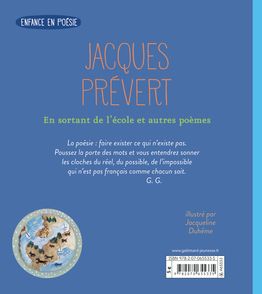 En sortant de l'école suivi de Le Cancre et de Page d'écriture - Jacqueline Duhême, Jacques Prévert