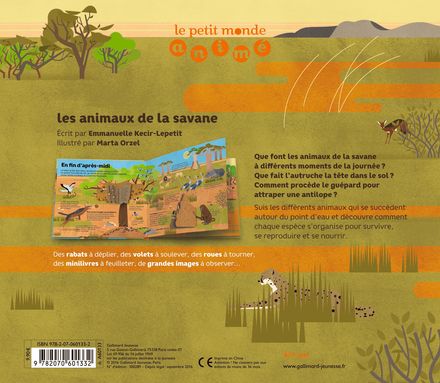 Les animaux de la savane - Emmanuelle Kecir-Lepetit, Marta Orzel