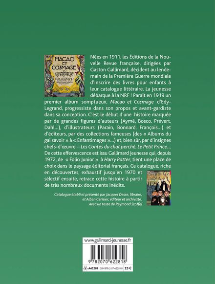 De la jeunesse chez Gallimard - Alban Cerisier, Jacques Desse