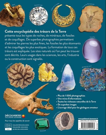 Documentaires Roches, minéraux, pierres précieuses, Encyclopédie Gallimard  Jeunesse