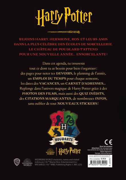 Activités, loisirs créatifs et jeux Agenda Officiel Harry Potter